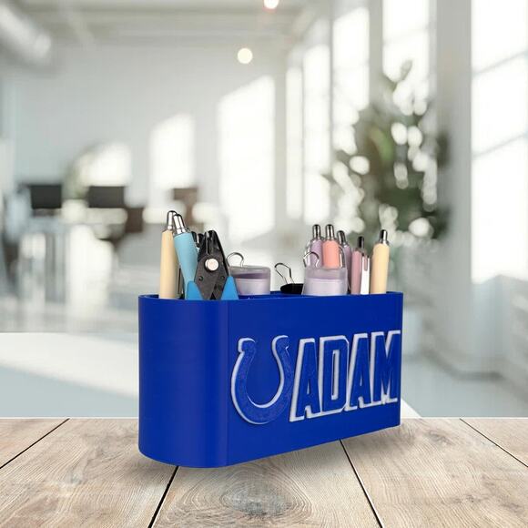 Personalized Indianapolis Colts Desk Organizer, Colts Gift, Colts Office Decor - Picture 4 of 8
